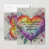 Je bent mijn hartslag, mijn alles - mijn eeuwighei briefkaart (Voorkant / Achterkant)