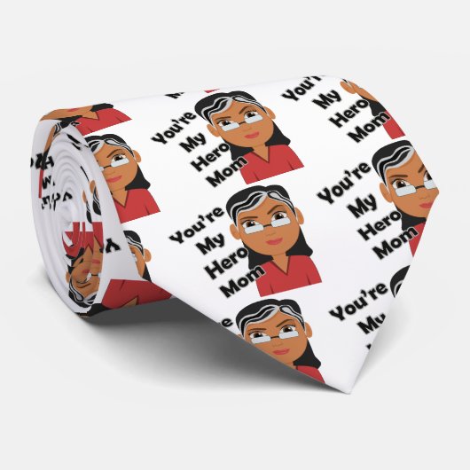 Je bent mijn held moeder, moederdag stropdas (Opgerold)