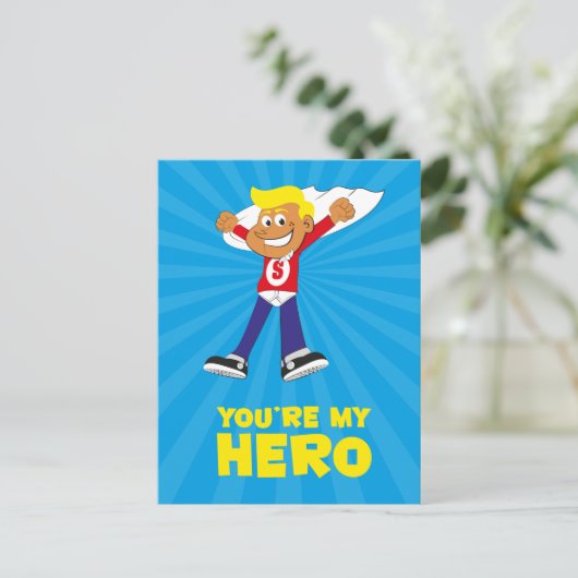 Je bent mijn heldenKaart Briefkaart (Staand voorkant)