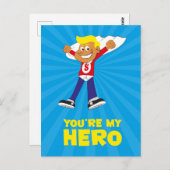 Je bent mijn heldenKaart Briefkaart (Voorkant / Achterkant)