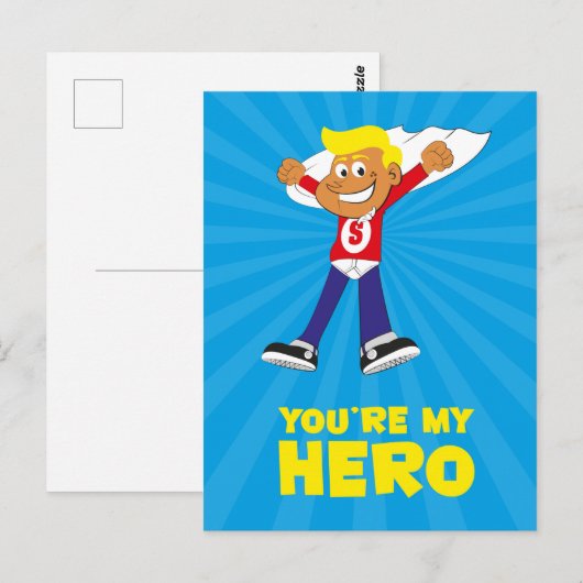 Je bent mijn heldenKaart Briefkaart (Voorkant / Achterkant)