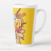 Je bent mijn HERO Fun Retro Comic Book Pop Art Latte Mok (Rechts)