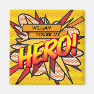 Je bent mijn HERO Fun Retro Comic Book Pop Art Magneet