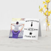 Je bent mijn Hero Vaderdag-fotokaart Kaart (Gele Bloem)