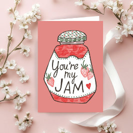 JE BENT MIJN JAM Aardbei Illustratie Aangepaste Li Kaart