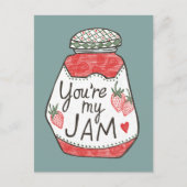 JE BENT MIJN JAM Aardbei Illustratie Custom Love Briefkaart (Voorkant)