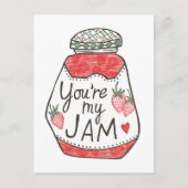 JE BENT MIJN JAM Aardbei Illustratie Custom Love Briefkaart (Voorkant)