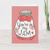 JE BENT MIJN JAM Aardbei Illustratie Custom Love Kaart (Voorkant)