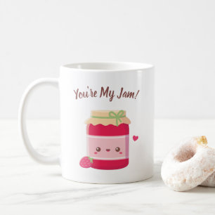 Je bent mijn jam, Cute Strawberry Jam Bottle Koffiemok