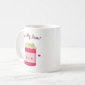 Je bent mijn jam, Cute Strawberry Jam Bottle Koffiemok (Voorkant links)
