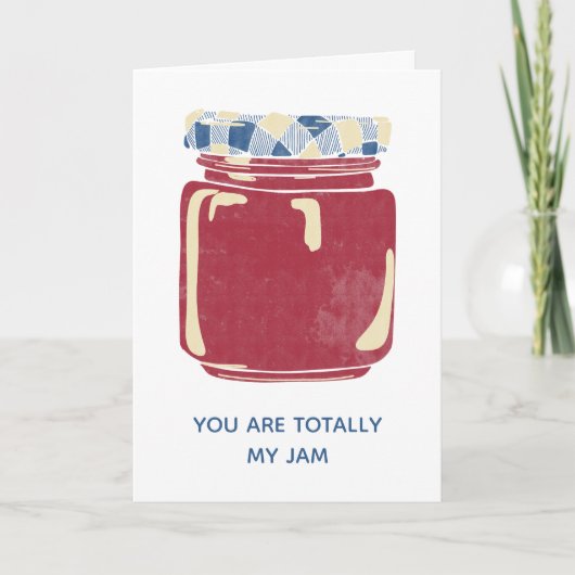 Je bent mijn jam Schattigee aangepaste Valentijnsd Kaart (Voorkant)
