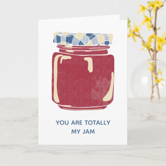 Je bent mijn jam Schattigee aangepaste Valentijnsd Kaart (Gele Bloem)