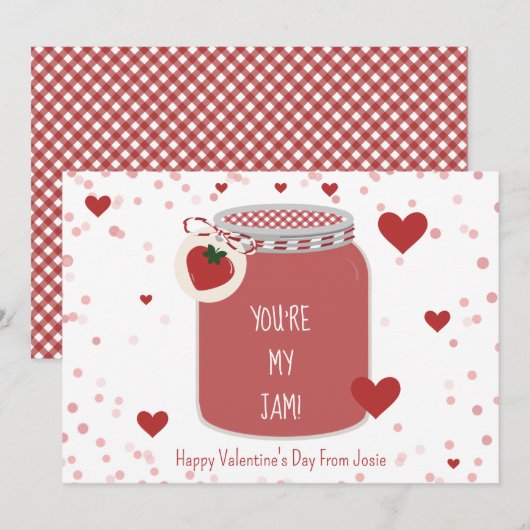 Je bent mijn Jam Strawberry Valentijnsdag (Voorkant / Achterkant)