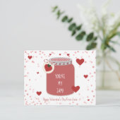 Je bent mijn Jam Strawberry Valentijnsdag Foto Briefkaart (Staand voorkant)