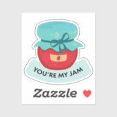 Je bent mijn jam Valentijnsdag Custom Cut Sticker (Vel)