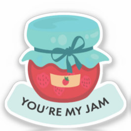 Je bent mijn jam Valentijnsdag Custom Cut Sticker