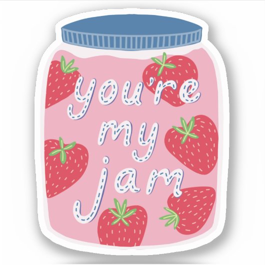Je bent mijn Jam Valentijnsdag Sticker (Voorkant)