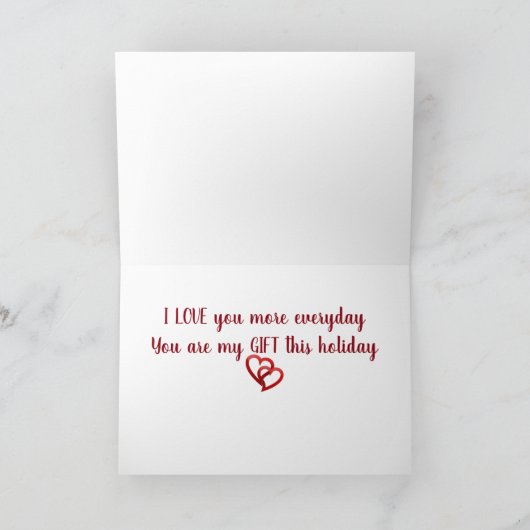 JE BENT **MIJN KADO** LIEFDE MET KERSTIS KAART (Binnen)