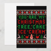 Je bent mijn kerstboom om Ice Cream kerstmis te zi Feestdagenkaart (Voorkant / Achterkant)
