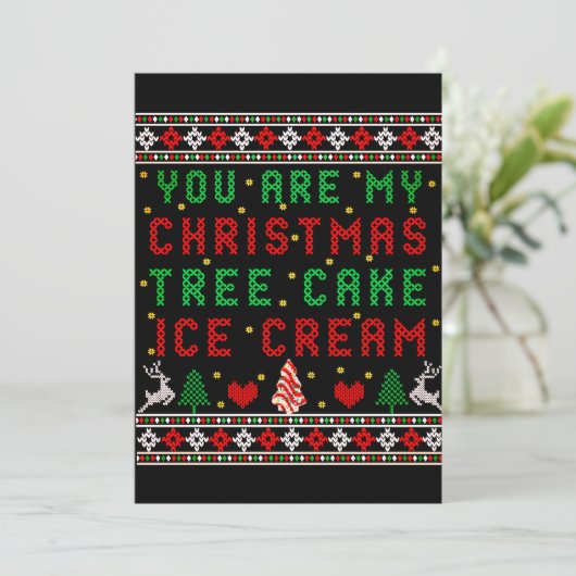 Je bent mijn kerstboom om Ice Cream kerstmis te zi Feestdagenkaart (Staand voorkant)