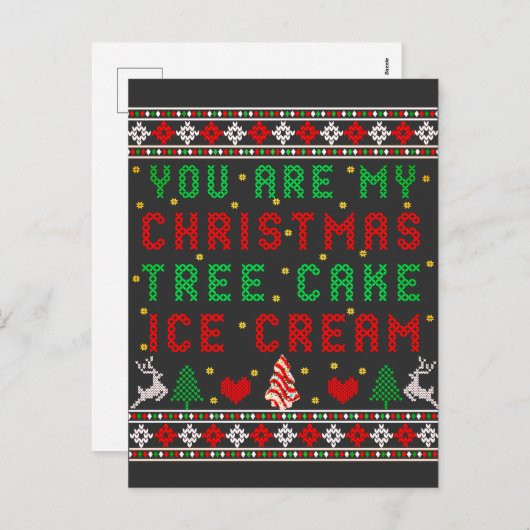 Je bent mijn kerstboom om Ice Cream kerstmis te zi Feestdagenkaart (Voorkant / Achterkant)