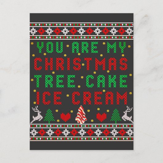 Je bent mijn kerstboom om Ice Cream kerstmis te zi Feestdagenkaart (Voorkant)