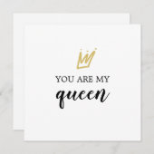 Je bent mijn koningin-herdenking/valentijn-schatti feestdagenkaart (Voorkant / Achterkant)