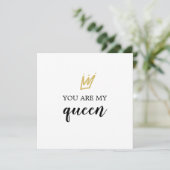 Je bent mijn koningin-herdenking/valentijn-schatti feestdagenkaart (Staand voorkant)