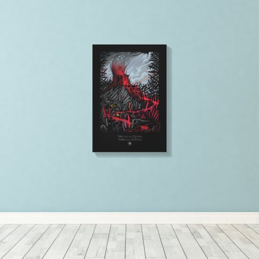 Je bent mijn koningin, nu en altijd canvas afdruk (Insitu (Houten vloer))