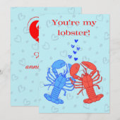 Je bent mijn kreeft bewerkbaar Jubileum Feestdagenkaart (Voorkant / Achterkant)