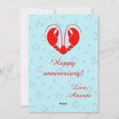 Je bent mijn kreeft bewerkbaar Jubileum Feestdagenkaart (Achterkant)