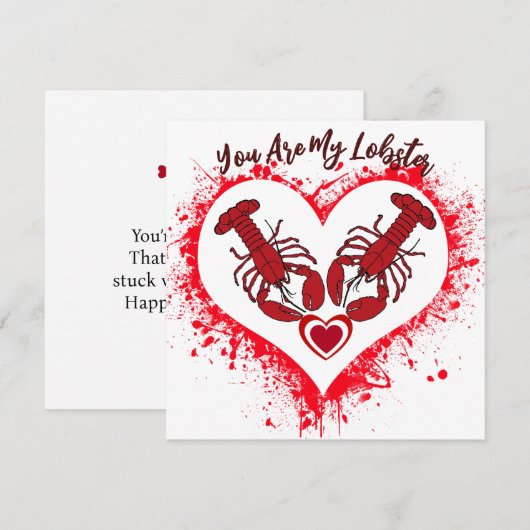 Je bent mijn kreeft Funny Love Jubileum Kaart (Voorkant / Achterkant)