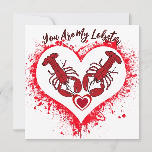 Je bent mijn kreeft Funny Love Jubileum Kaart (Voorkant)