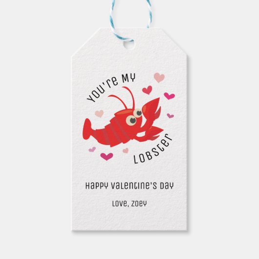 Je bent mijn kreeft Valentijn Cadeaulabel (Voorkant)