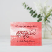 Je bent mijn langoustine Valentijn. Feestdagenkaart (Staand voorkant)