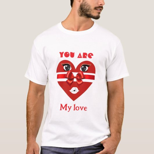 Je bent mijn liefde romantische Valentijnsdag paar T-shirt (Voorkant)