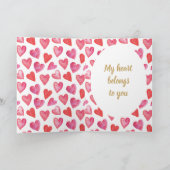 Je bent mijn liefdesrode Romantische harten Feestdagen Kaart (Binnen)