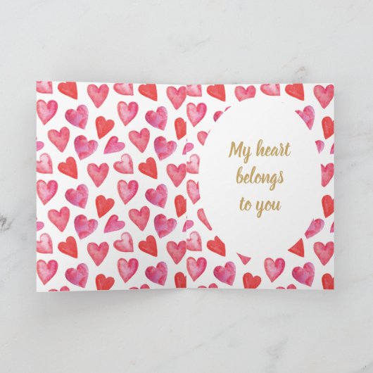 Je bent mijn liefdesrode Romantische harten Feestdagen Kaart (Binnen)