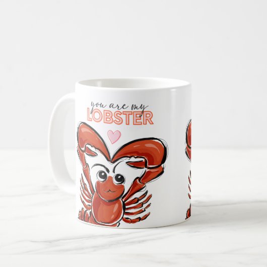Je bent mijn Lobster Cute  Koffiemok (Voorkant links)