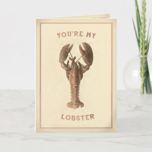 Je bent mijn Lobster Greetings Card Feestdagen Kaart