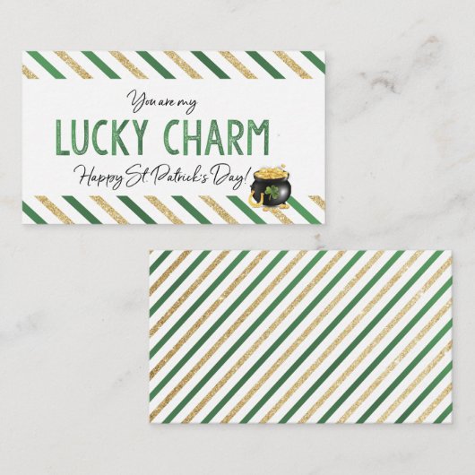 Je bent mijn Lucky Charm Contactkaartje (Voorkant / Achterkant)