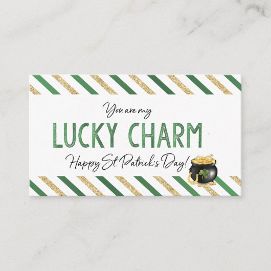 Je bent mijn Lucky Charm Contactkaartje (Voorkant)