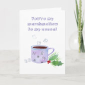 Je bent mijn Marshmallow op mijn cacaoWaterverf Feestdagen Kaart (Voorkant)