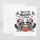 Je bent mijn Matcha in misdaad Raccoon liefhebbers Aankondigingskaart (Voorkant / Achterkant)
