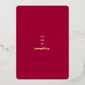 Je bent mijn minimale roze liefdesValentijn Folie Feestdagenkaart (Voorkant)