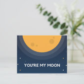 Je bent mijn Moon Love Friend Partner Gift Briefkaart (Staand voorkant)