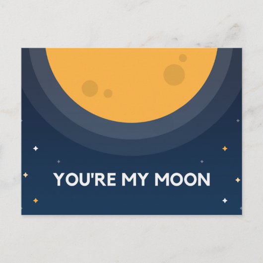 Je bent mijn Moon Love Friend Partner Gift Briefkaart (Voorkant)