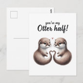 Je bent mijn Otter Half Briefkaart (Voorkant / Achterkant)