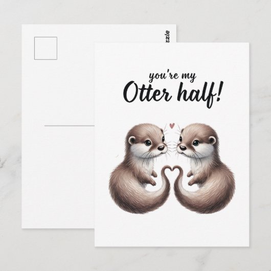 Je bent mijn Otter Half Briefkaart (Voorkant / Achterkant)