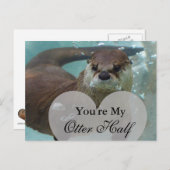 Je bent mijn Otter Half Brown River Otter zwemmen Briefkaart (Voorkant / Achterkant)